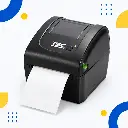 Imprimante d’étiquettes TSC DA210 noire en vue trois-quarts
