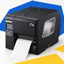 Vue latérale de l’imprimante TSC ML241P avec rouleau d’étiquettes