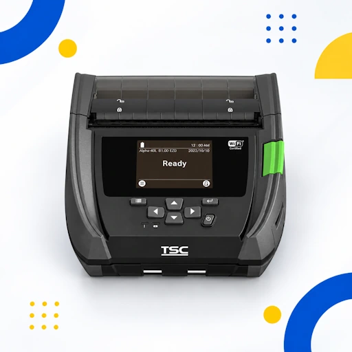 TSC Alpha-40L Wi‑Fi – écran LCD et commandes