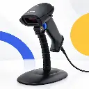 Douchette Unitech MS836 laser 1D noire avec gâchette bleue et câble USB