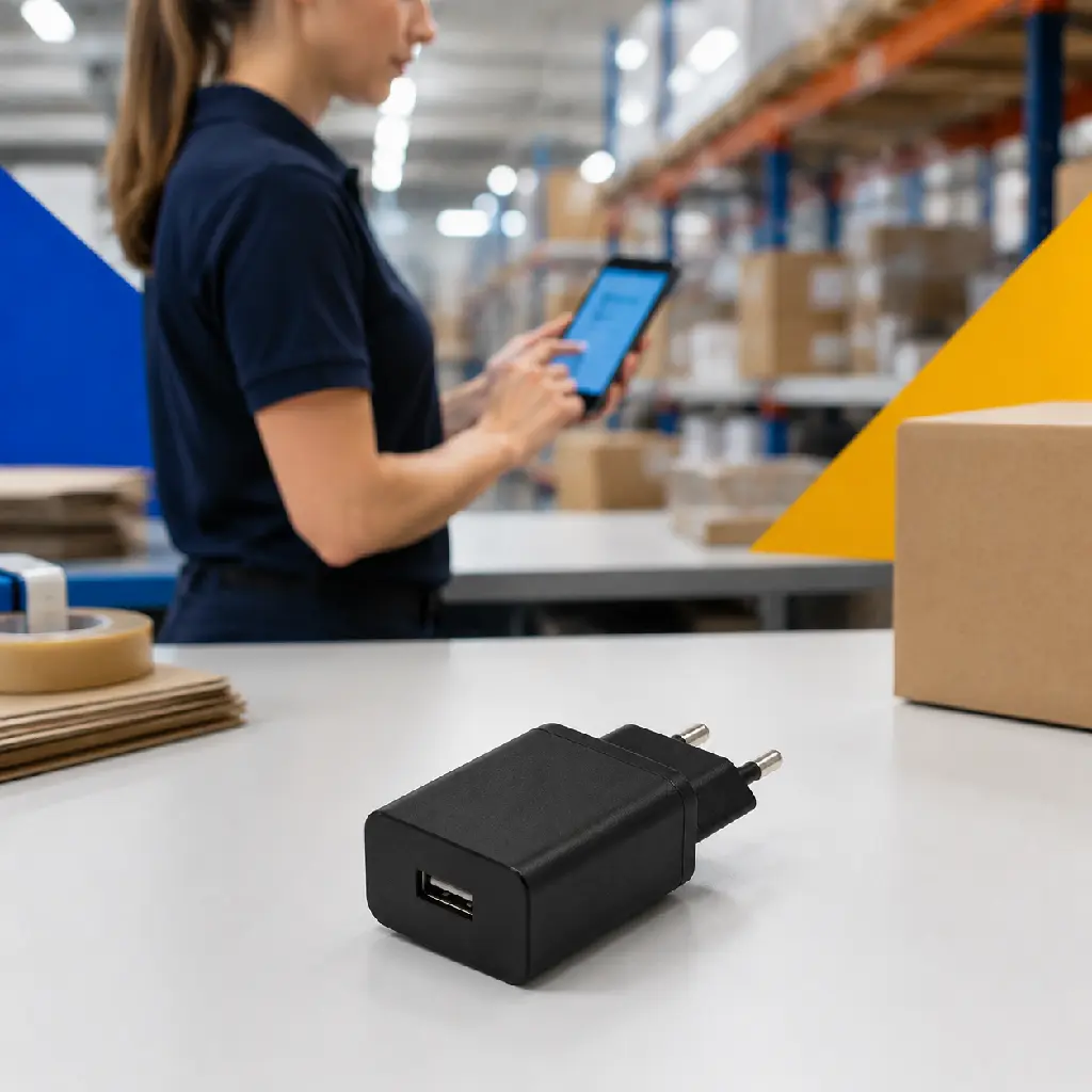 Socle de charge EA530 et EA660 alimenté par l’adaptateur Unitech 1010-900074G
